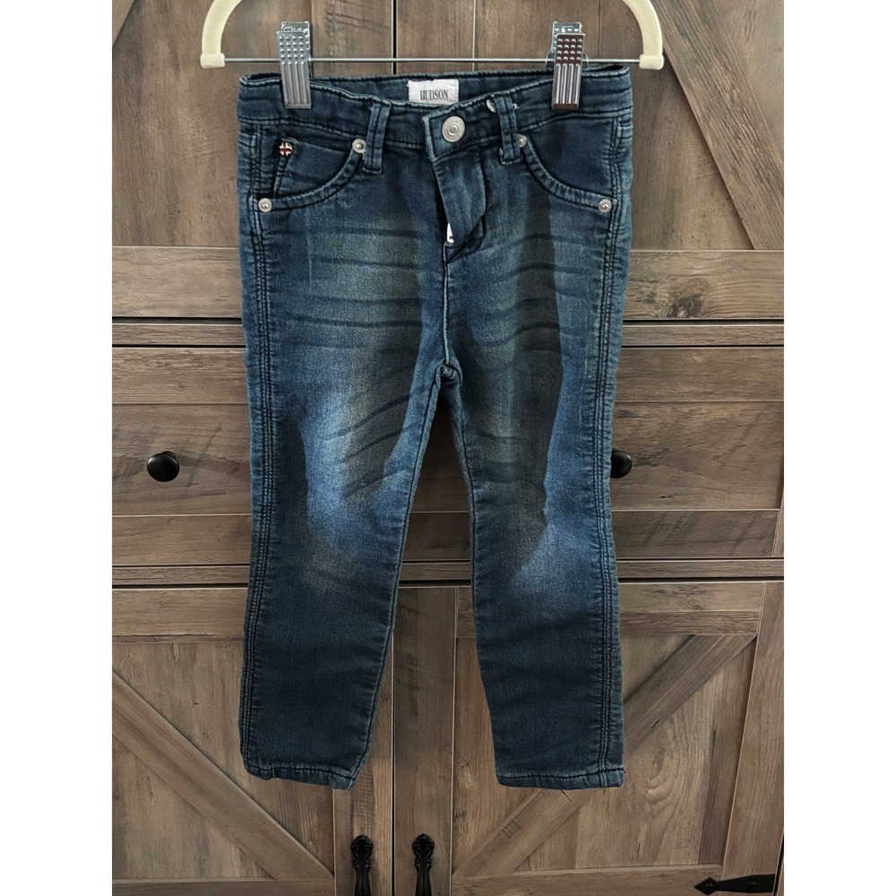 Hudson Kids Toddler Boys 3T Dark Wash Flap Pocket Stretch Denim Jeans